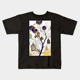 Abstract Things in Trees 3 Little Lamps Kids T-Shirt